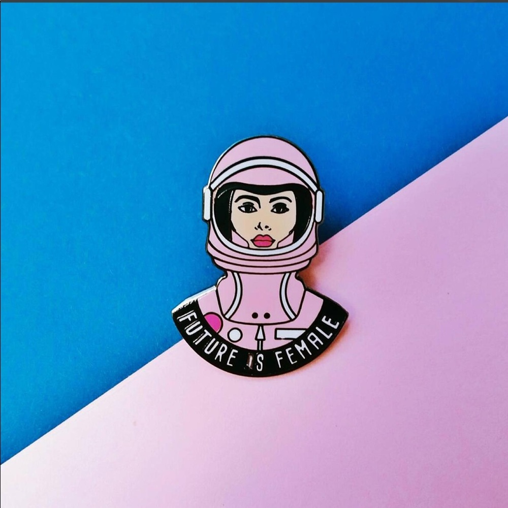 LAST SET 4 Piece Feminist Girl Power Pin Set - Picture 4 of 6